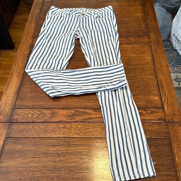 Aeropostale Denim - Aeropostale blue and white striped Ashely jeans size 7/8 regular